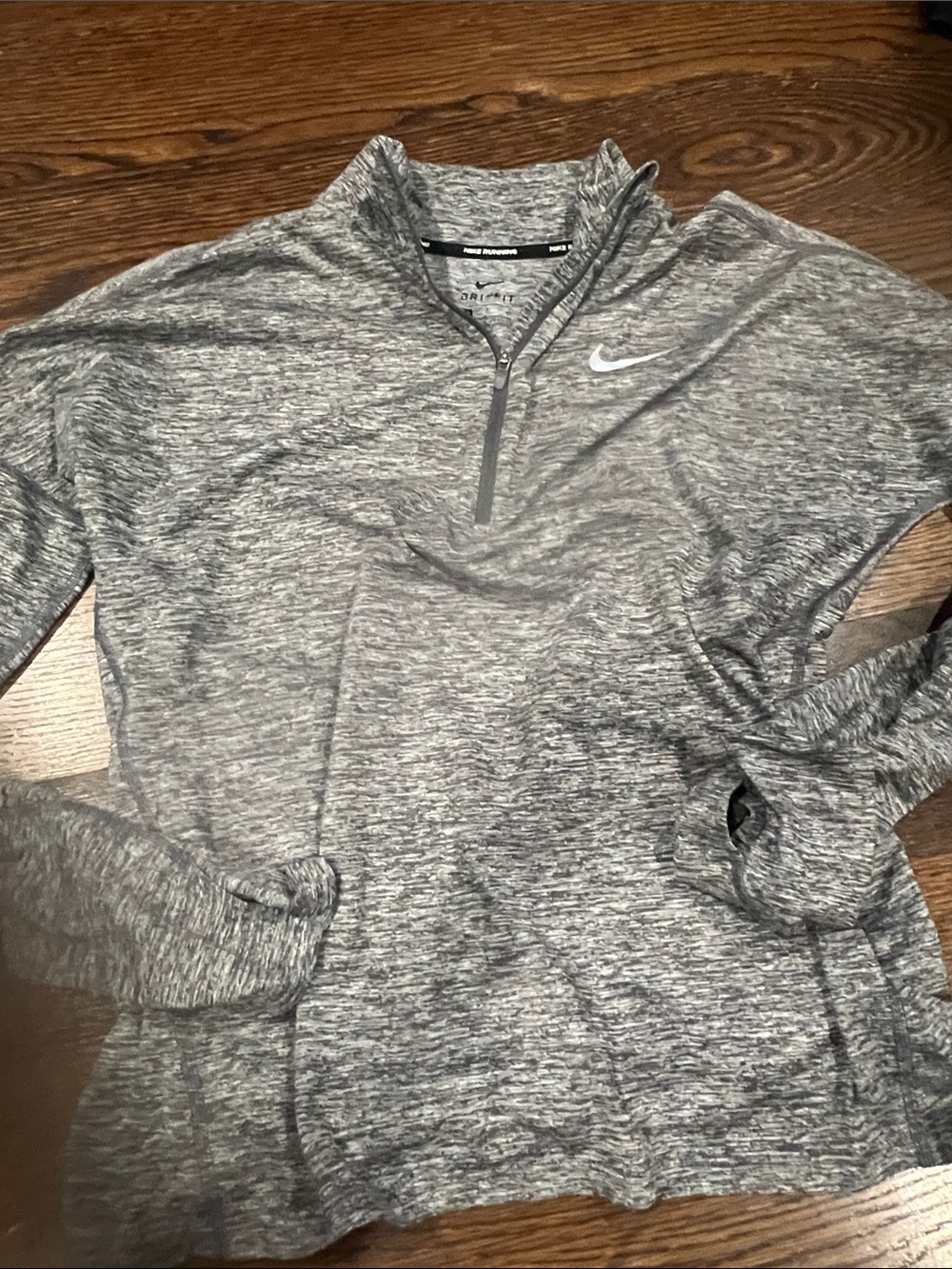 Nike Women’s Heather Grey Quarter-Zip Pullover